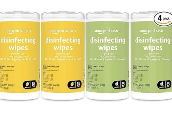 Amazon Basics Disinfecting Wipes, 4 pack only $10.89 shipped!